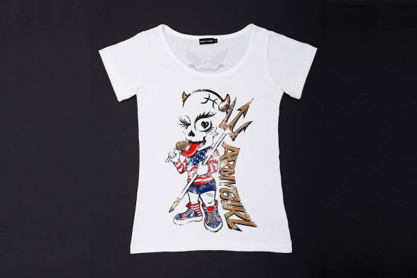 NO.009 SKULL DESIGN T-SHIRT LADIES